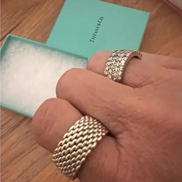 Tiffany & Co. Somerset Mesh Ring S7 - Picture 6 of 8